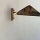 Vintage adjustable wall lamp, solid brass, France 1970