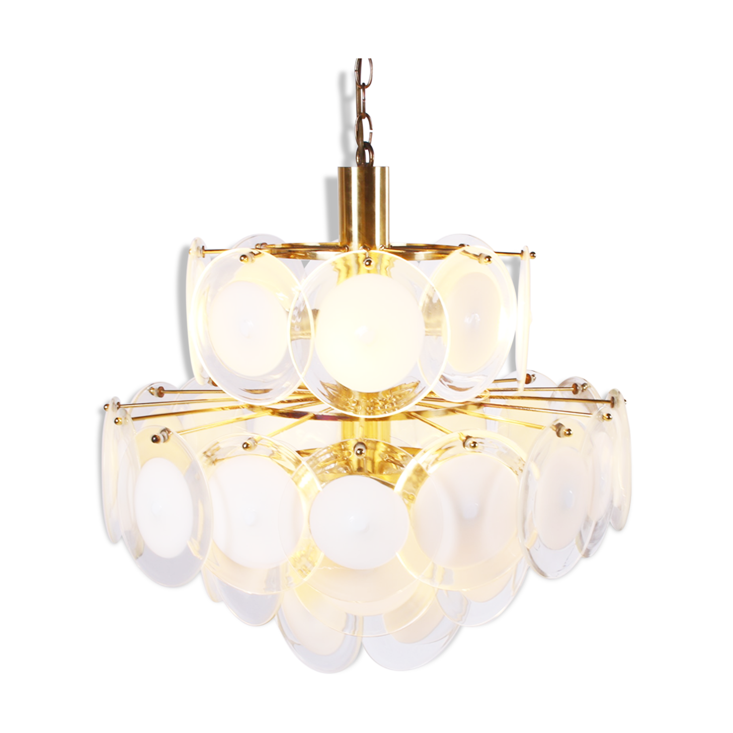 Murano white chandelier, Italy
