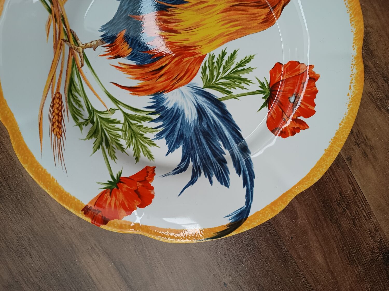 Large plate earthenware Croquet Quimper