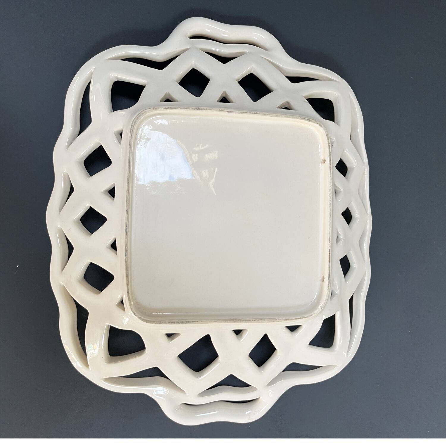 Woven ceramic basket