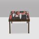 Capron. Black and red glazed stoneware 'navette' coffee table. 1960s.