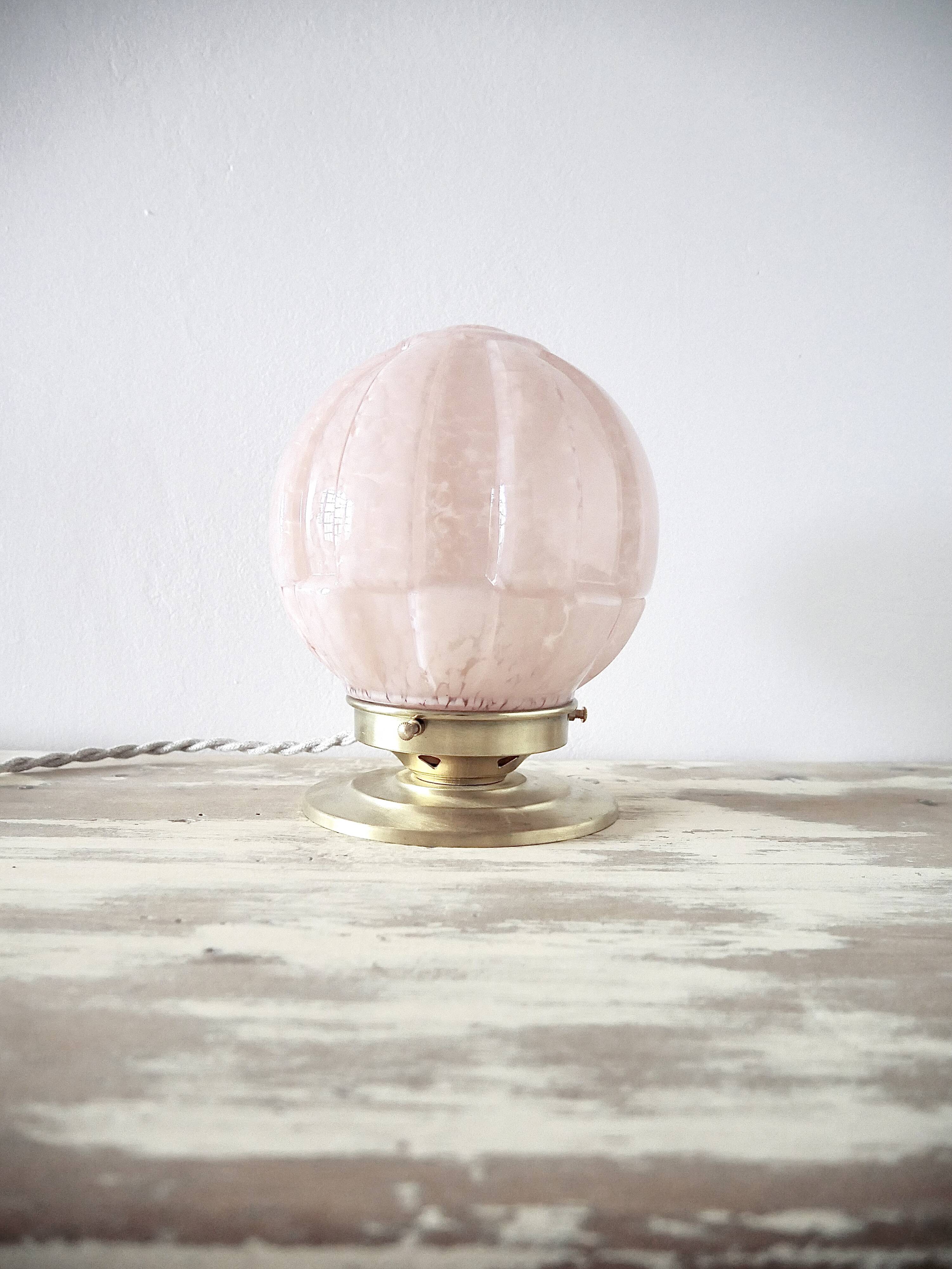 Pink Clichy glass lamp