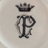 English earthenware service, CP monogram, ducal crown, 109 pieces
