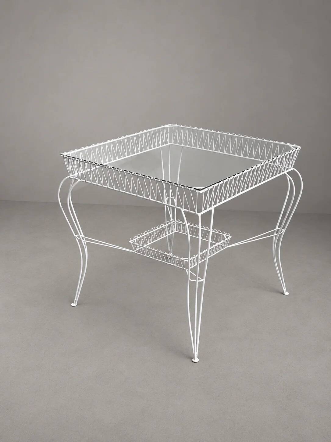 Wrought iron garden dining set, Italy 1960