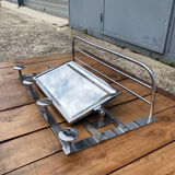 Wall coat rack / 50s chrome cloakroom