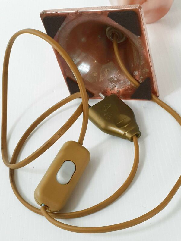 Lampe de table diabolo 1950 vintage en cuivre massif 50s 1950s annees 50