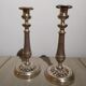Pair of silver bronze torches