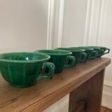 Set of 6 green cups
