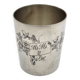 Ercuis silver-plated timbale, engraved floral decoration and monogram m.m – a23