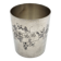 Ercuis silver-plated timbale, engraved floral decoration and monogram m.m – a23