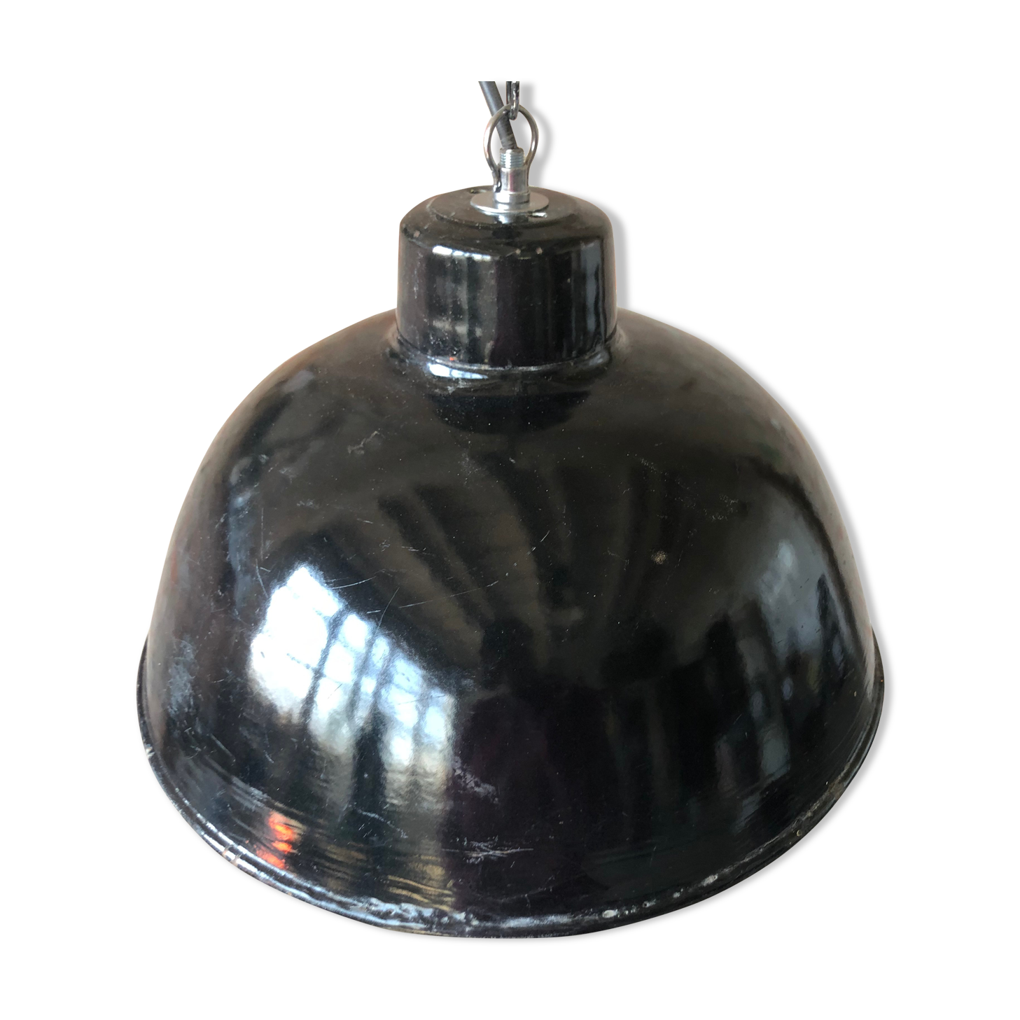 Vintage industrial german model EHS2/S pendant lamp, années 1950