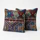 Set of 2 vintage kilim cushion covers 48x51 cm