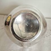 Antique silver-plated metal sugar bowl