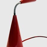 80's style table lamp Max Bill, Egoluce, vintage brown-red.