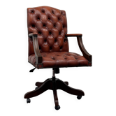 Chaise de bureau Chesterfield anglaise, chaise président.