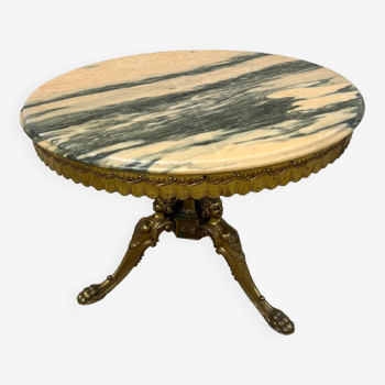 Petite table basse ronde en marbre