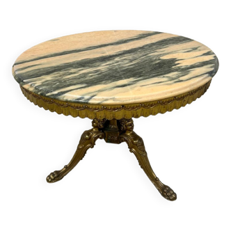 Small round marble coffee table