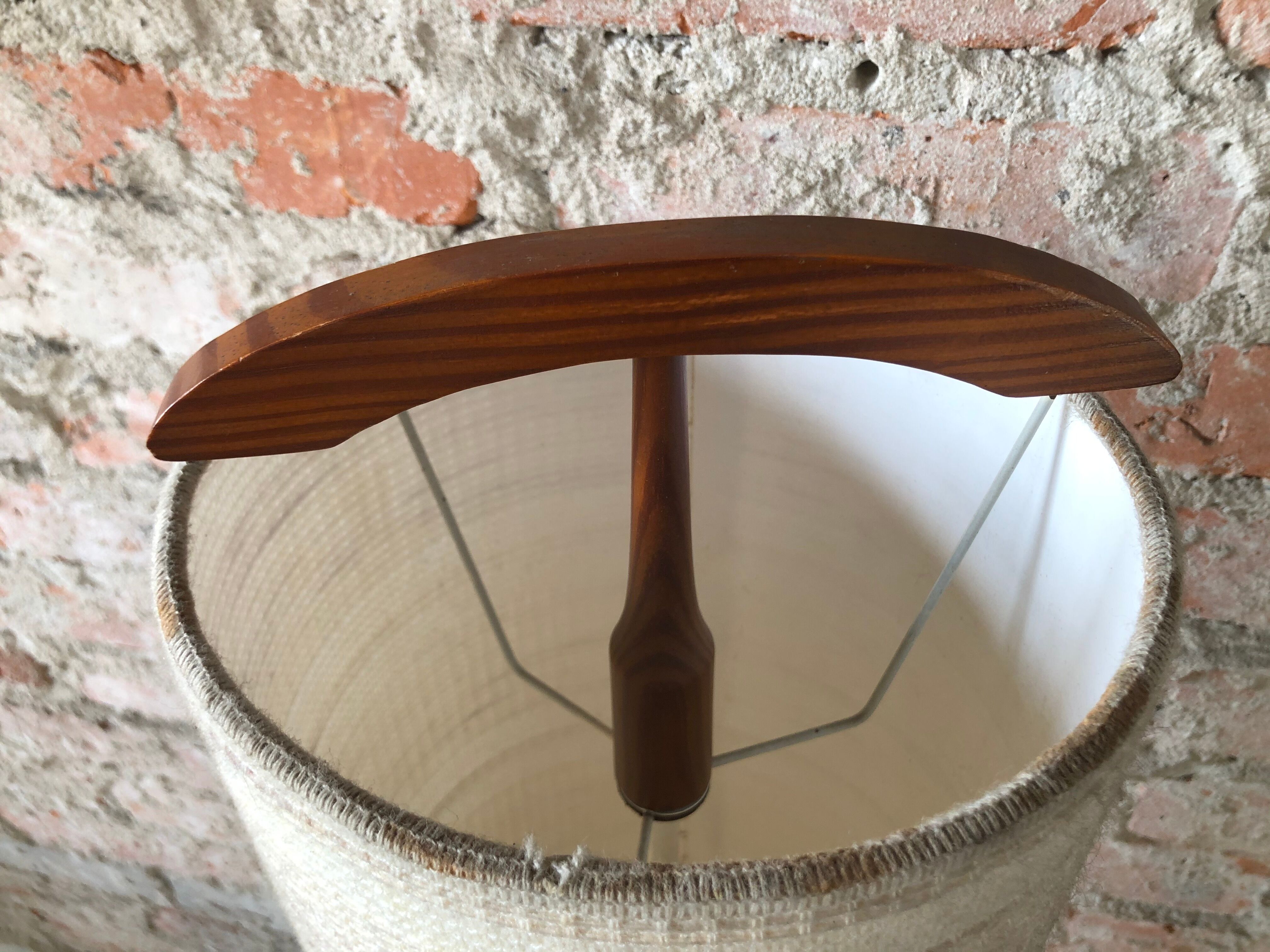 Atomic mid-century teak tripod floor lamp, 1960s