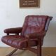 Scandinavian Mid-Century Modern Leather Easy Chairs by Ekornes 1970s.