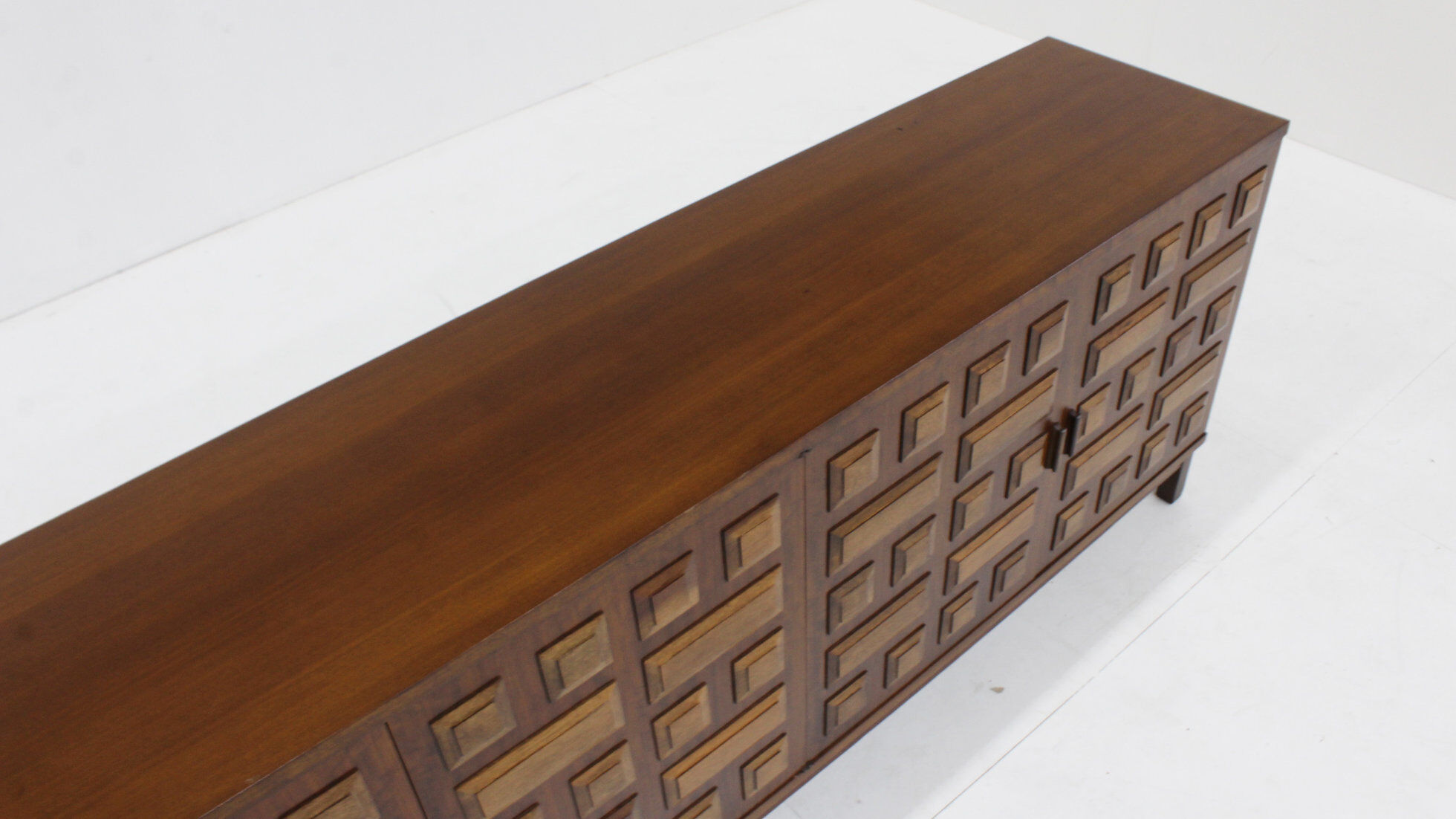 Vintage Spanish brutalist sideboard credenza
