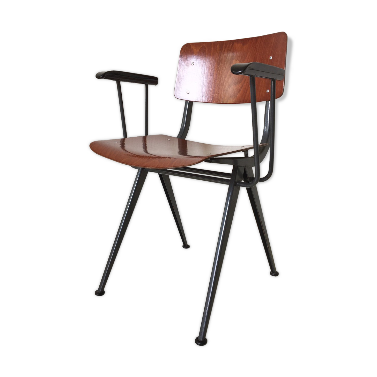 Midcentury inspired industrial armchair