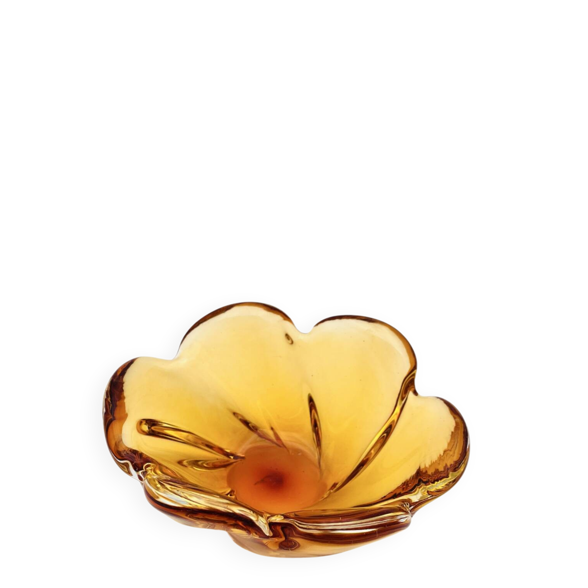 Ashtray - Morano Sommerso - Amber - 1960