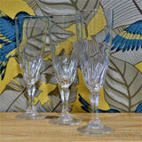 Four vintage champagne flutes 70s Luminarc