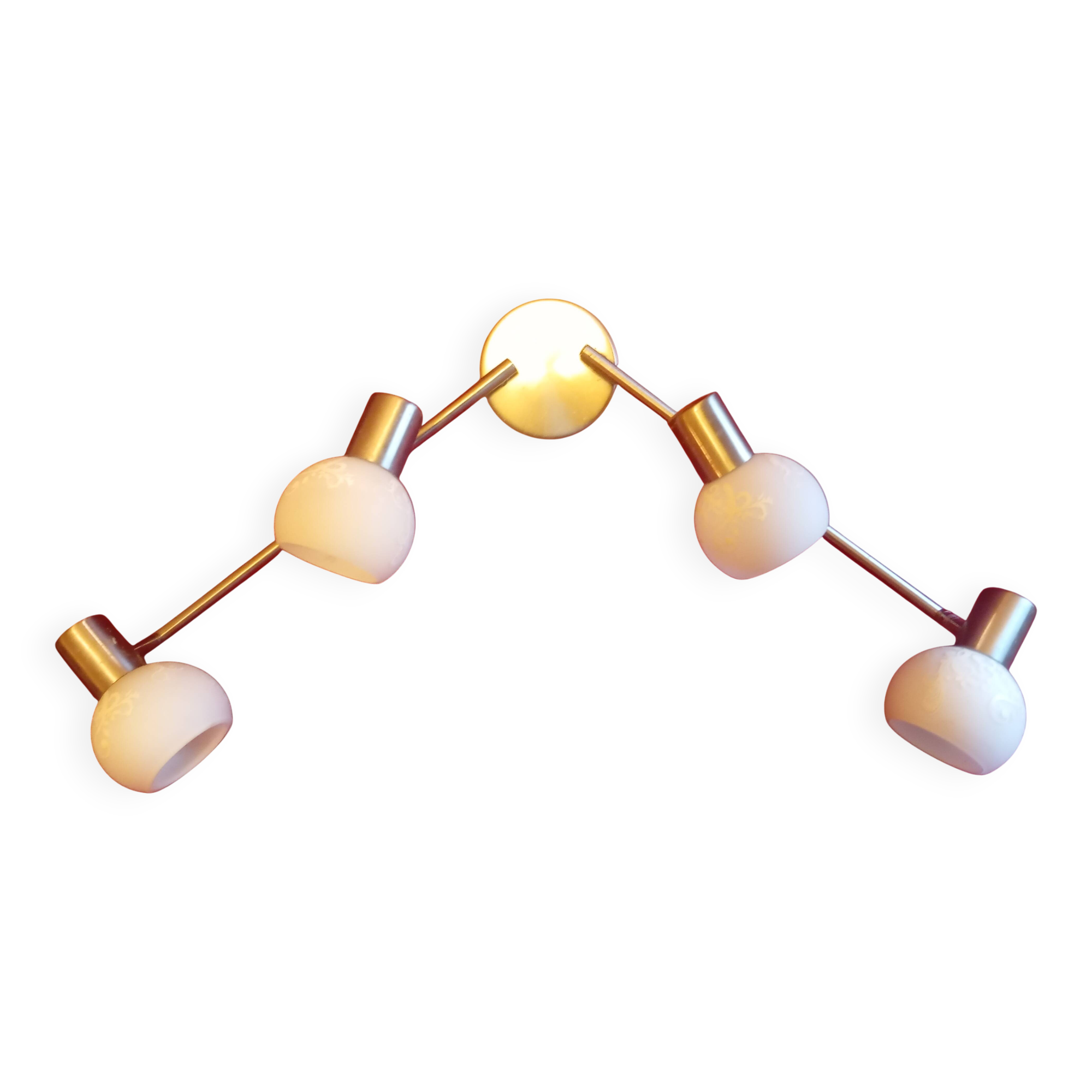 Plafonnier orientable 4 lampes vintage