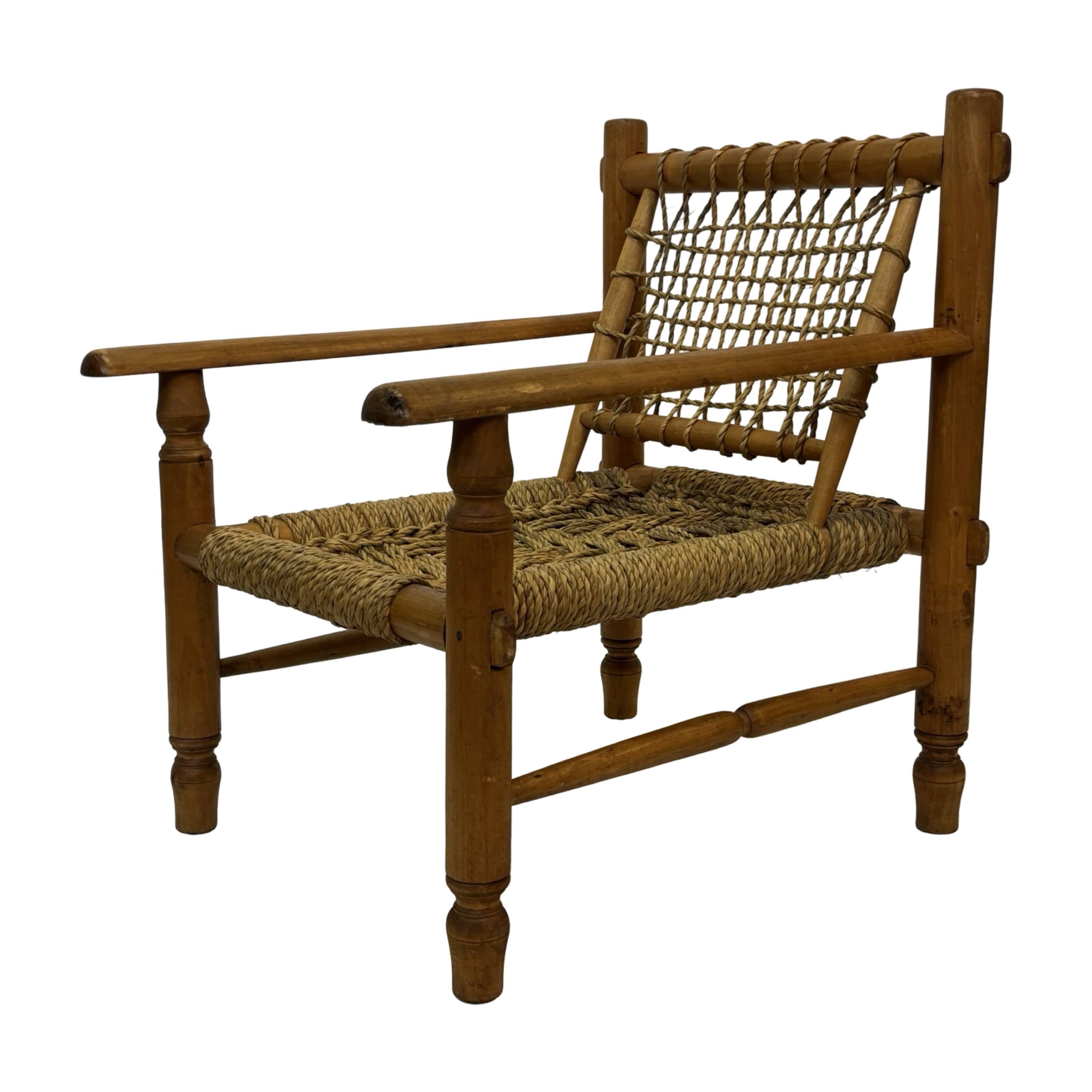 Vintage Lounge chair in style of Audoux  France 50's Design