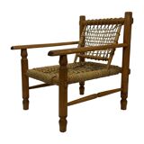 Vintage Lounge chair in style of Audoux  France 50's Design