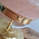 Table lamp in pink Clichy glass