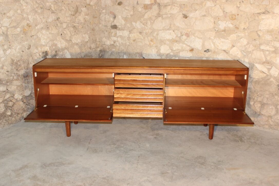 Sideboard vintage in teak and Rosewood, Scandinavian style by White & Newton