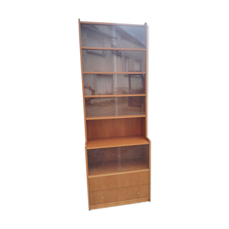 Bibliothèque meuble de rangement vitrée