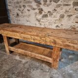 Antique beech table, France early 20th century