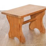 Vintage Scandinavian pine stool 1970s