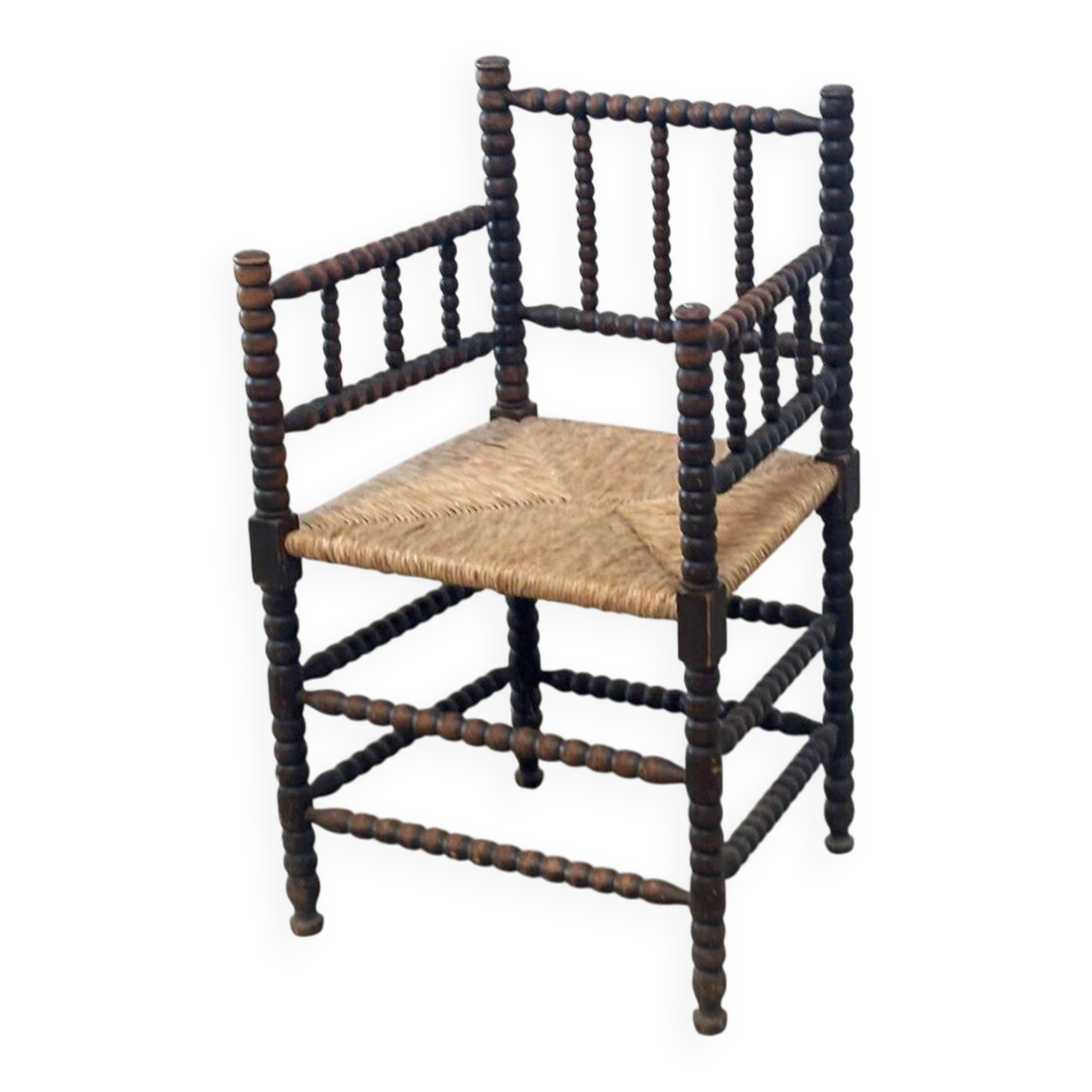 1930's Bobbin easy chair low back