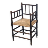 1930's Bobbin easy chair low back