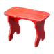 Red wooden bench, 50s
