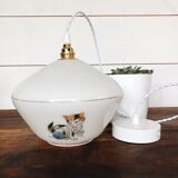 Vintage "kitten" chandelier in opaline