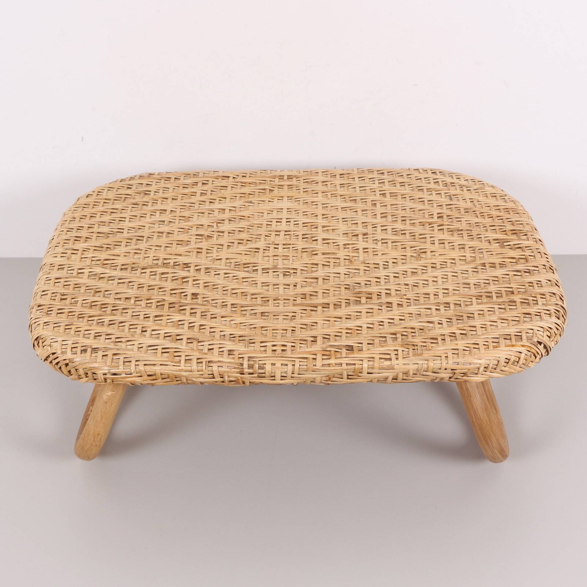 Natural Foldable Rattan Coffee Table 60x40x20 cm, Bed Tray, Lap Desk