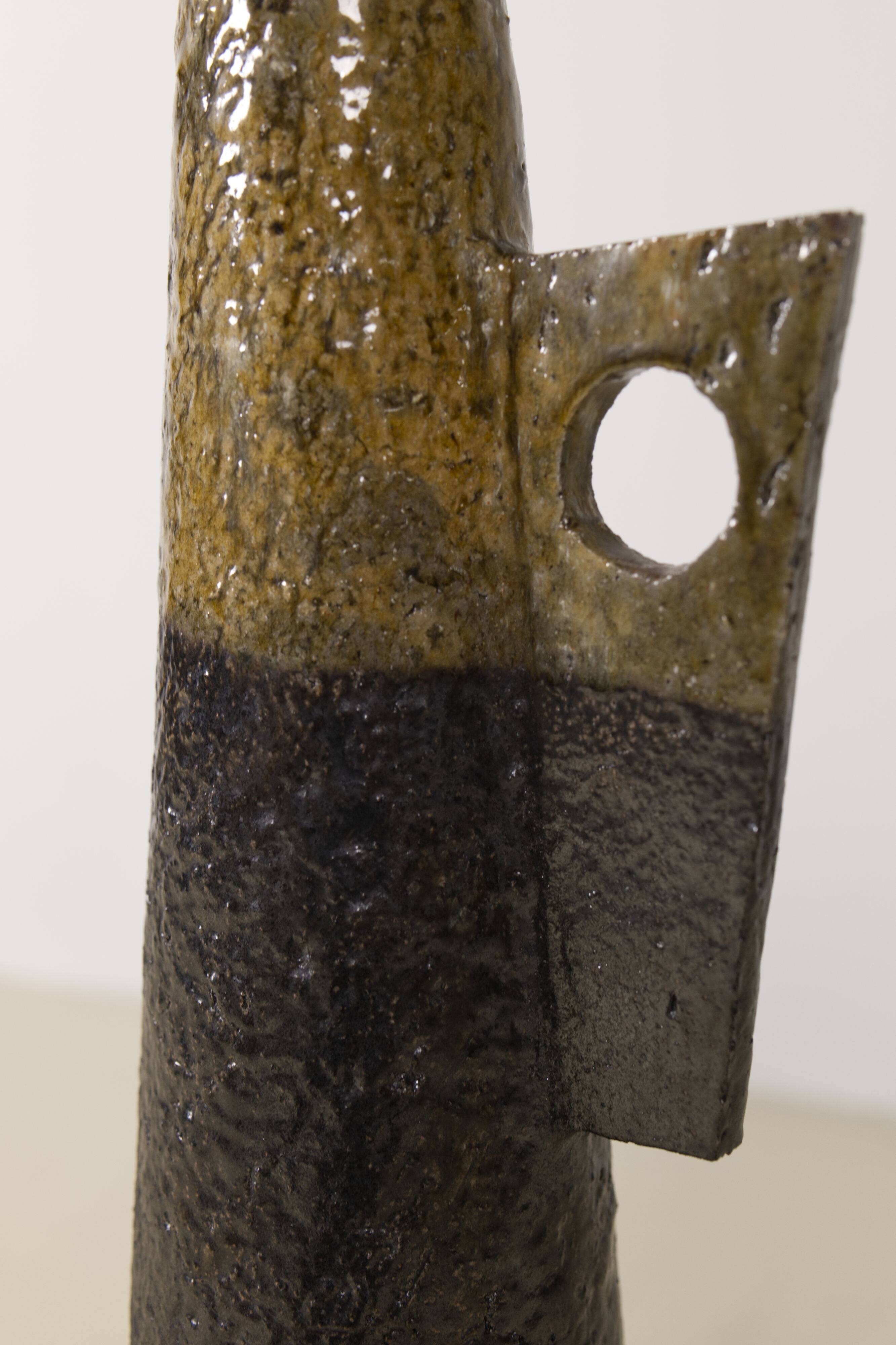 Large French modernist stoneware vase