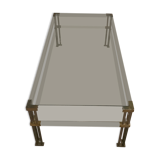 Table basses laiton et en verre