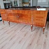 Art Deco sideboard in burr walnut from the 40s