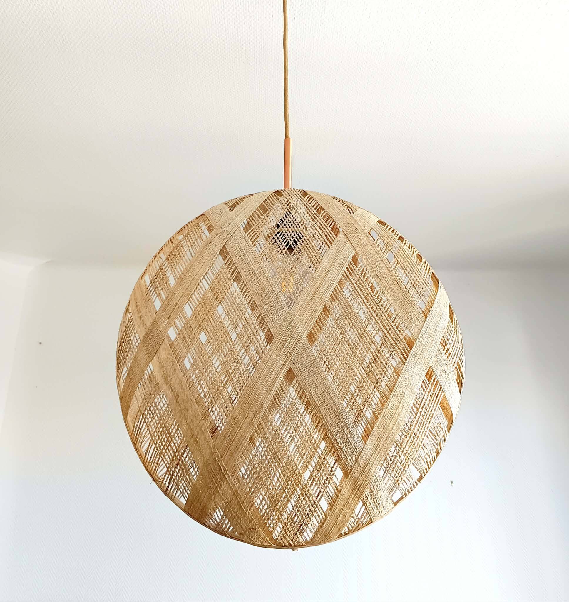 Suspension design bohemian vintage abaca style