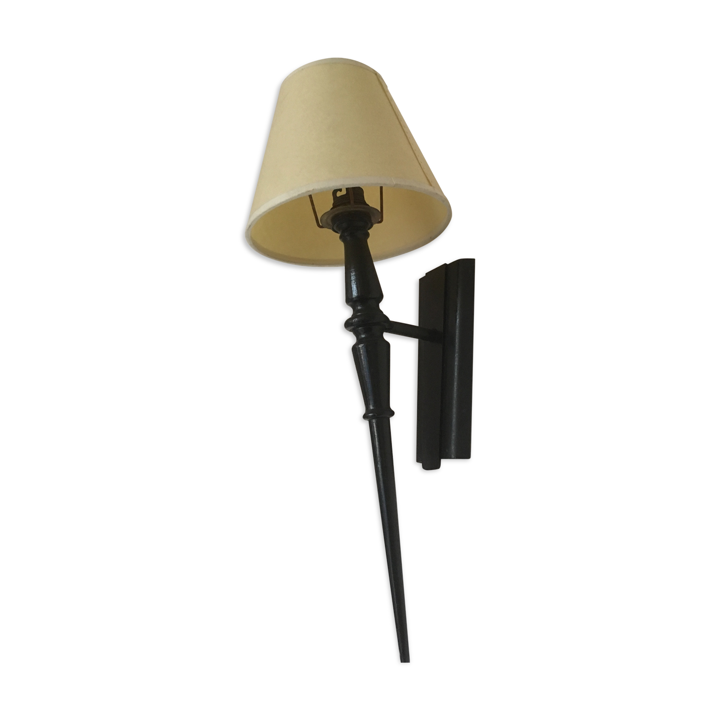 Wall torch cast-iron black years beginning 50 s