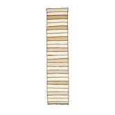 Tapis coureur kilim en laine beige en coton fait main turc Oushak vintage 81x347