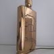 Brutalist brass lamp base Regina made in Italy.