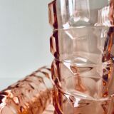 Pair of pink glass vases