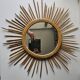 Vintage Rattan Sun Mirror 55cm 1960s