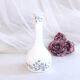 Fine porcelain soliflore vase with floral decoration England Staffordshire